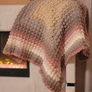 New Soft cozy Pastel Multicolor Baby Crochet Throw Blanket